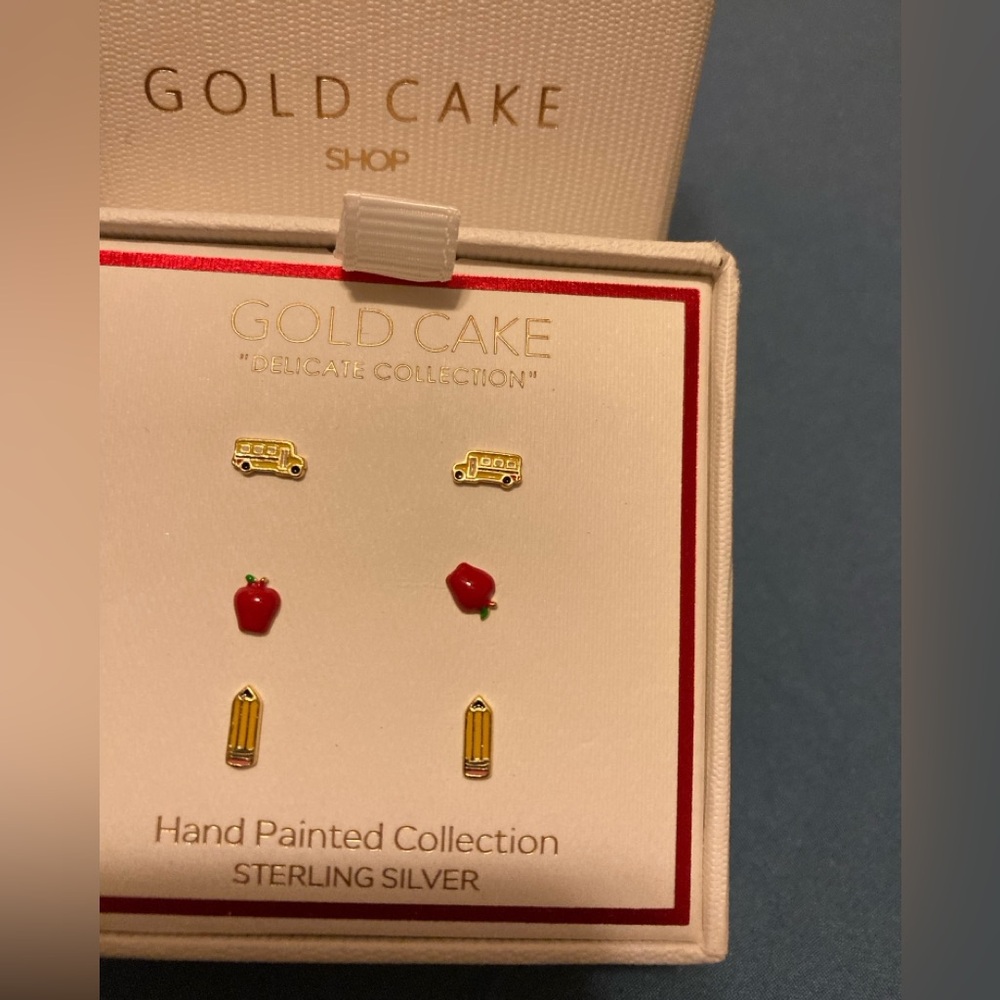 Back to school Hand Painted Earrings Set